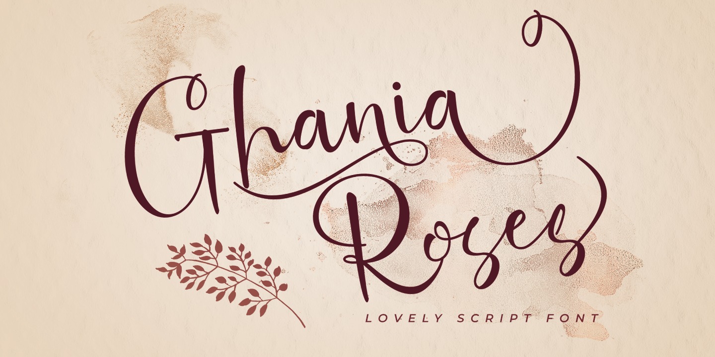 Пример шрифта Ghania Roses